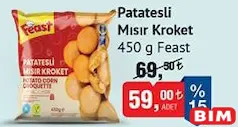 FEAST PATATESLİ MISIR KROKET 450 G fiyat ve kampanya bilgisi